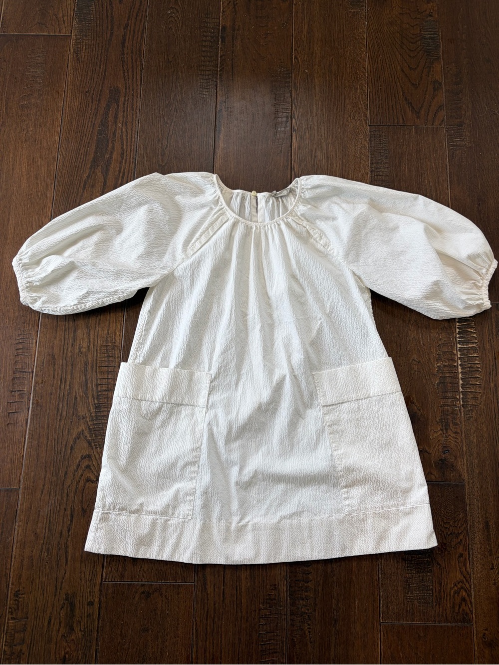Everlane Cream Puff-Sleeve Shift Dress